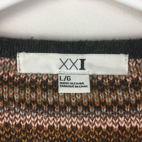 XXI Open Front Cardigan Size L - Picture 5 of 5